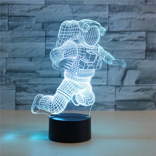 Astronaut Shape 3D Colorful LED Vision Light Table Lamp, USB & Battery Version