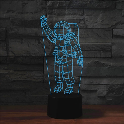 Astronaut Shape 3D Colorful LED Vision Light Table Lamp, Charging Touch Version