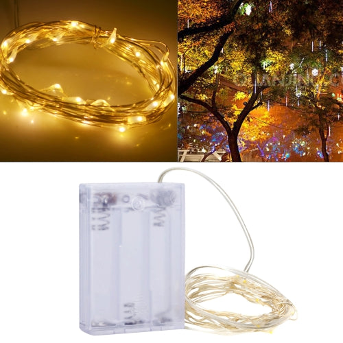 3m 150LM LED Silver Wire String Light, Warm White Light , 3 x AA Batteries Powered SMD-0603 Festival Lamp / Decoration Light Strip