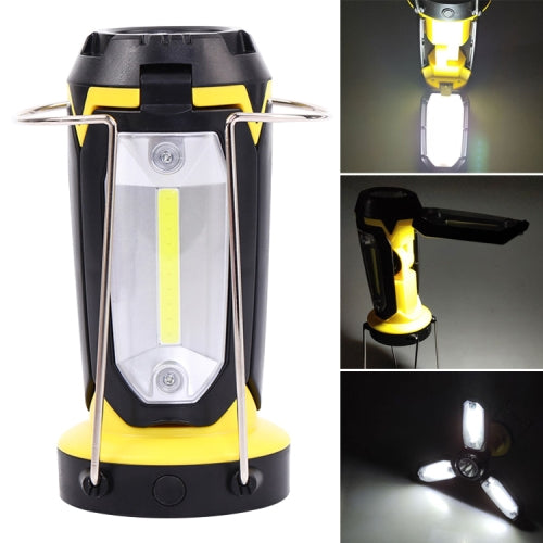 Multifunctional USB Charging Camping Lamp Outdoor Tent Portable Lamp Flashlight Table Lamp (Yellow)