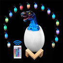 Tyrannosaurus Shape Creative Touch 3D Decorative Night Light, 16-color Patting Remote Control Version