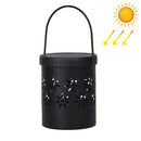 Hollow Flower Shape Wrought Iron Portable Lantern Garden Landscape Light Waterproof Light-controlled Solar Light, Luminous Flux: 30lm (White Light)