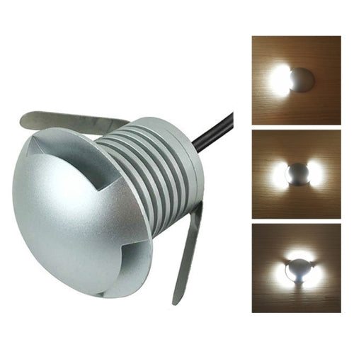 3W LED Embedded Polarized Buried Lamp IP67 Waterproof Turtle Shell Lamp Outdoor Garden Lawn Lamp, Warm Light 3000K Q2 Two-way Light