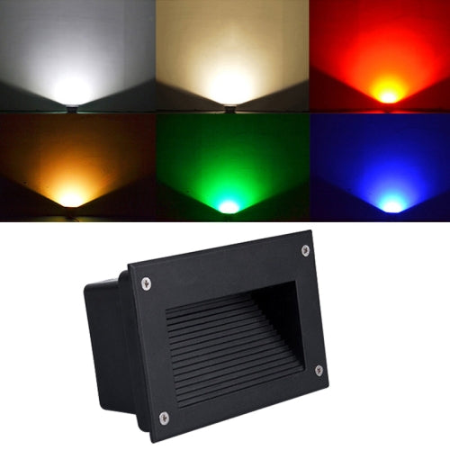 3W Yellow Light LED Embedded Buried Lamp IP65 Waterproof Rectangular Landscape Platform Stair Step Lamp