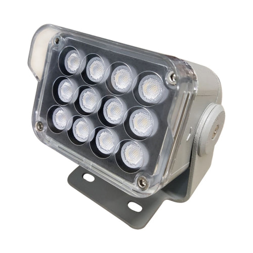 12W Outdoor LED Square Spotlight IP65 Waterproof Garden Spotlight Landscape Lamp 220V (Grey)