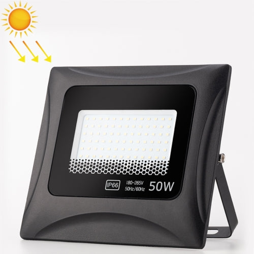 6500K Solar Lamp Outdoor Waterproof LED Floodlight, 50W