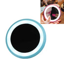 OneFire 1W 10 LEDs Multi-function Rechargeable Donut Shaped Makeup Mirror LED Desk Lamp Night Light, DC 5V(Blue)