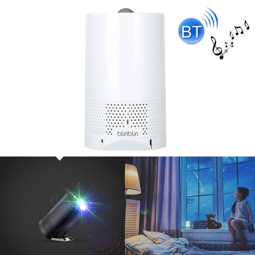 Blinblin Major 1 6W USB Charging Portable RGB Laser Projector Bluetooth Stereo Sound Speaker(White)