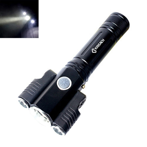 KS-739 USB Charging Waterproof T6+XPE Fixed Focus LED Flashlight with 4-Modes