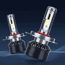 2 PCS H4 HB2 9003 Hi/Lo Car Lamp Replacement LED Headlight Bulbs Conversion Kit, Cool White 6000K 2000LM 22W