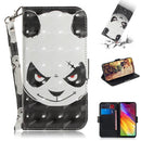 3D Colored Drawing Angry Bear Pattern Horizontal Flip Leather Case for LG Q Stylo 5, with Holder & Card Slots & Wallet