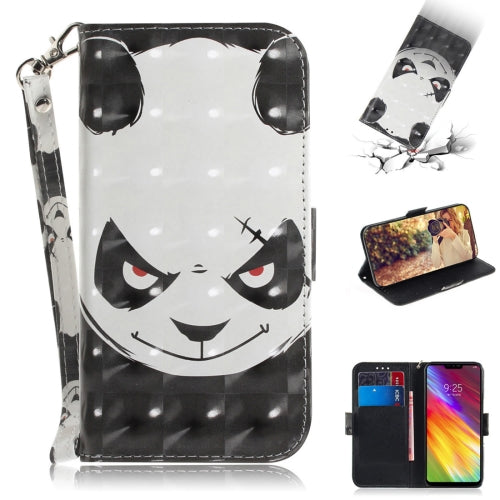 3D Colored Drawing Angry Bear Pattern Horizontal Flip Leather Case for LG Q Stylo 5, with Holder & Card Slots & Wallet