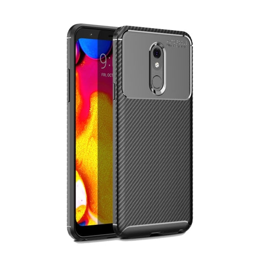 Carbon Fiber Texture Shockproof TPU Case for LG Q Stylo 5 (Black)