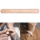Retro Simple Cowhide Leather Open Bracelet Wristband(Wood)