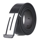 Dandali TT26 Men Fashion Silver N Buckle Leather Belt Waistband, Length: 115cm