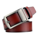 Dandali L8019 Men Casual Antique Pin Buckle Leather Belt Waistband, Size: 110-125cm (Brown)