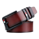 Dandali L8031 Men Casual Antique Buckle Leather Belt Waistband, Size: 110-125cm (Coral)
