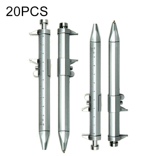 20 PCS Ballpoint Ruler Gifts Student Stationery Office Writing Pen (Black)