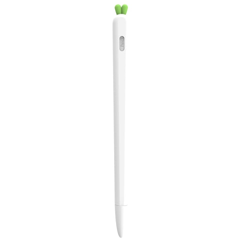 LOVE MEI For Apple Pencil 2 Carrot Shape Stylus Pen Silicone Protective Case Cover(White)