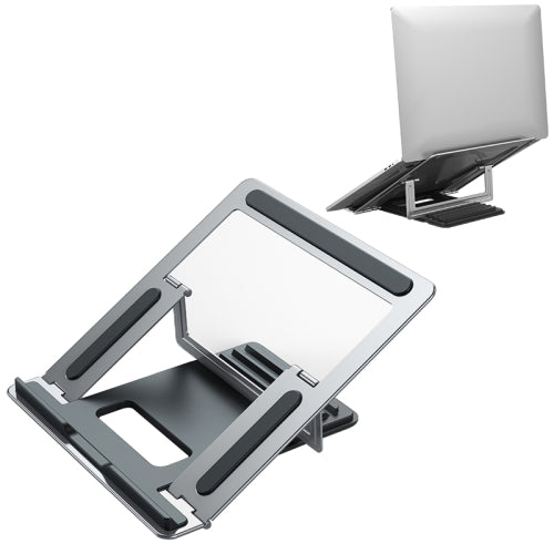CCT8 Portable Adjustable Aluminum Alloy Desktop Holder Bracket for Laptop Notebook (Silver)