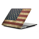 Retro US Flag Pattern Laptop Water Decals PC Protective Case for Macbook Pro 13.3 inch A1989 (2018) / A1706 / A1708 / A2159 / A2289 / A2251 / A2338