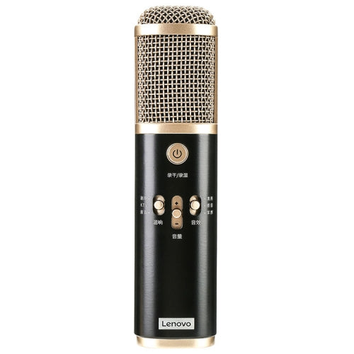Original Lenovo UM10C Pro Karaoke Microphone Computer Universal Sound Card Anchor Recording Equipment(Gold)