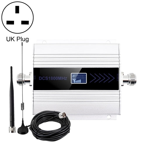 DCS-LTE 4G Phone Signal Repeater Booster, UK Plug(Silver)