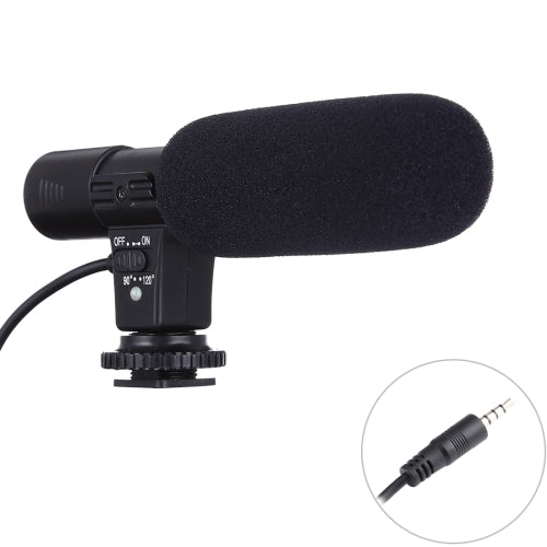 MIC-04 30-18000Hz Rate Sound Clear Stereo Microphone for Smartphone, Cable Length: 28cm