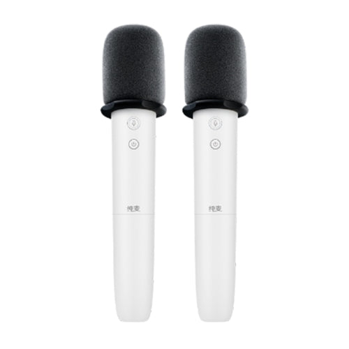 1 Pair Pure Wheat U7 PRO Wireless Karaoke Microphone(White)