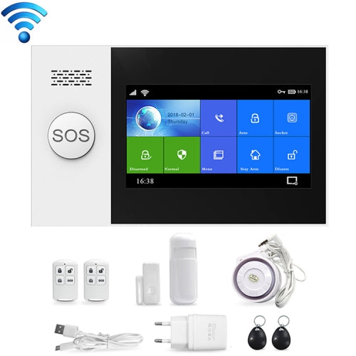 PG-107 GSM + WiFi Intelligent Alarm System with 4.3 inch TFT Display Screen