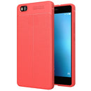 For Huawei P8 Lite Litchi Texture TPU Protective Back Cover Case(Red)