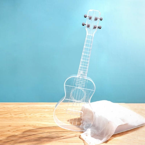 23 Inch Veneer Ukulele Little Guitar (Transparent)