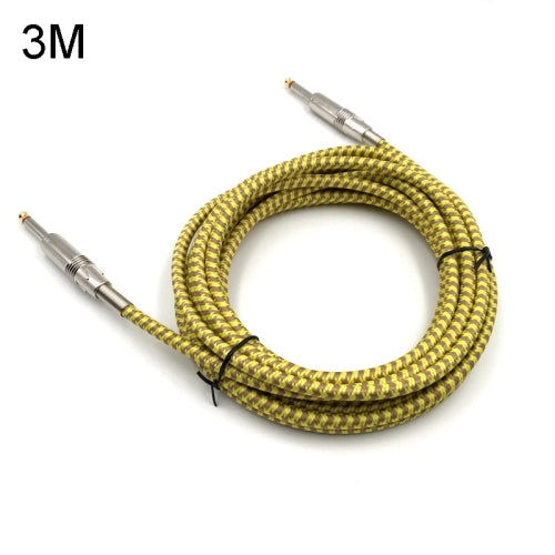 Wooden Guitar Bass Connection Cable Noise Reduction Braid Audio Cable, Cable Length: 3m