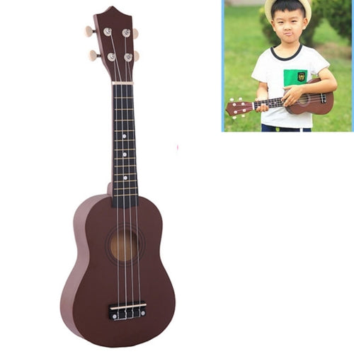 HM100 21 inch Basswood Ukulele Children Musical Enlightenment Instrument(Coffee)