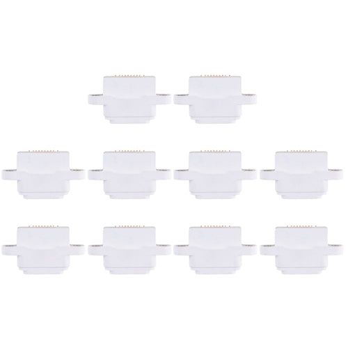 10 PCS Charging Port Connector for iPad mini / mini 2 / mini 3(White)