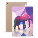 Elephant Pattern Horizontal Flip PU Leather Case for iPad mini 4, with Three-folding Holder & Honeycomb TPU Cover