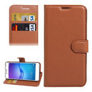 For Huawei Enjoy 6 Litchi Texture Horizontal Flip PU Leather Case with Holder & Card Slots & Wallet (Brown)