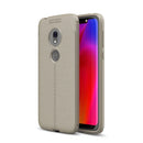 Litchi Texture TPU Shockproof Case for Motorola Moto G7 Play(Grey)