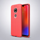 Litchi Texture TPU Shockproof Case for Motorola Moto G7 (Red)