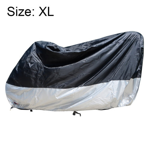 210D Oxford Cloth Motorcycle Electric Car Rainproof Dust-proof Cover, Size: XL (Black Silver)