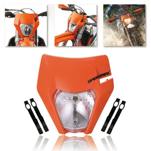Speedpark H4 KTM Cross-country Motorcycle LED Headlight Grimace Headlamp (Orange)