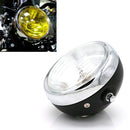 5.75 inch Motorcycle Black Shell Retro Lamp LED Headlight Modification Accessories for CG125 / GN125(White)