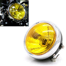 5.75 inch Motorcycle Black Shell Retro Lamp LED Headlight Modification Accessories for CG125 / GN125(Yellow)