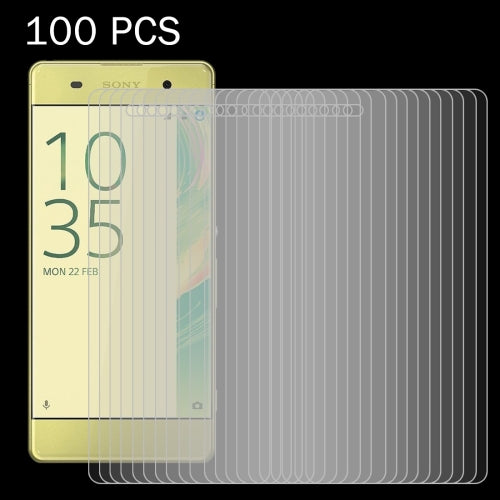 100 PCS for Sony Xperia XA 0.26mm 9H Surface Hardness 2.5D Explosion-proof Tempered Glass Screen Film