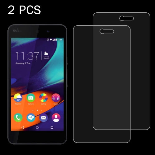 2 PCS for Wiko Rainbow UP 0.26mm 9H Surface Hardness 2.5D Explosion-proof Tempered Glass Screen Film