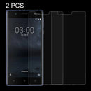 2 PCS for Nokia 3 0.26mm 9H Surface Hardness Explosion-proof Non-full Screen Tempered Glass Screen Film