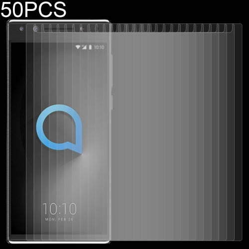 50 PCS 0.26mm 9H 2.5D Tempered Glass Film for Alcatel 5, No Retail Package