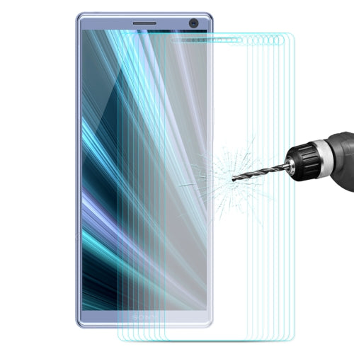 10 PCS ENKAY Hat-Prince 0.26mm 9H 2.5D Arc Edge Tempered Glass Protective Film for Sony Xperia 10 Plus