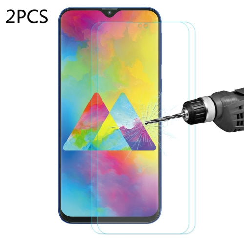 2 PCS ENKAY Hat-Prince 0.26mm 9H 2.5D Curved Edge Tempered Glass Film for Galaxy M30