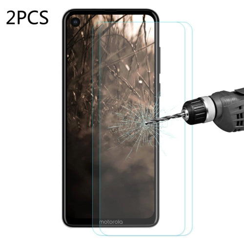 2 PCS ENKAY Hat-Prince 0.26mm 9H 2.5D Curved Edge Tempered Glass Film for Motorola P40